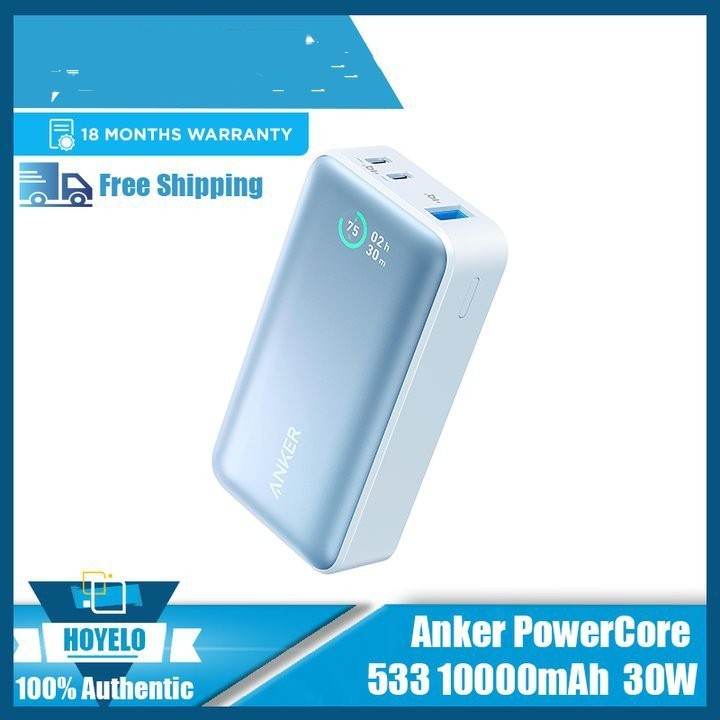 Anker Power Bank 9800mAh – 30W Fast Charging Portable Charger with Digital Display