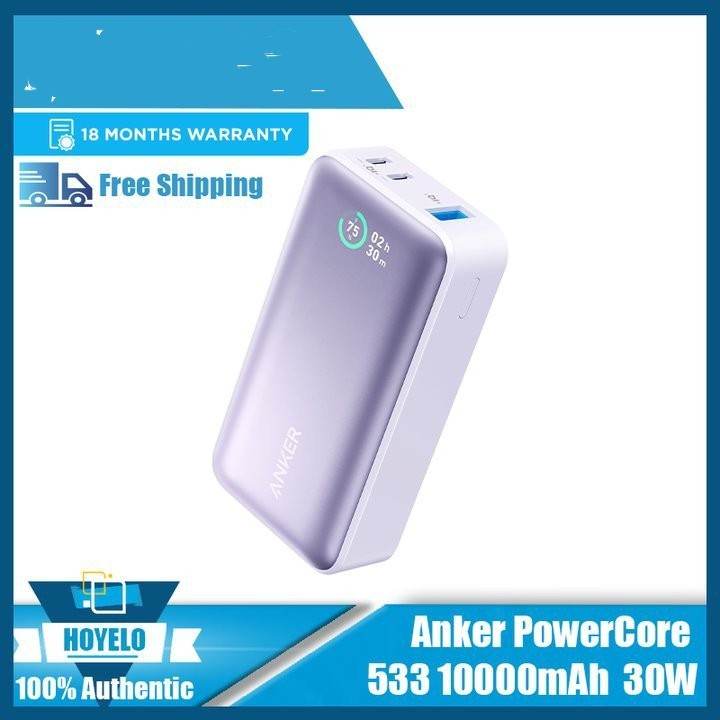 Anker Power Bank 9800mAh – 30W Fast Charging Portable Charger with Digital Display