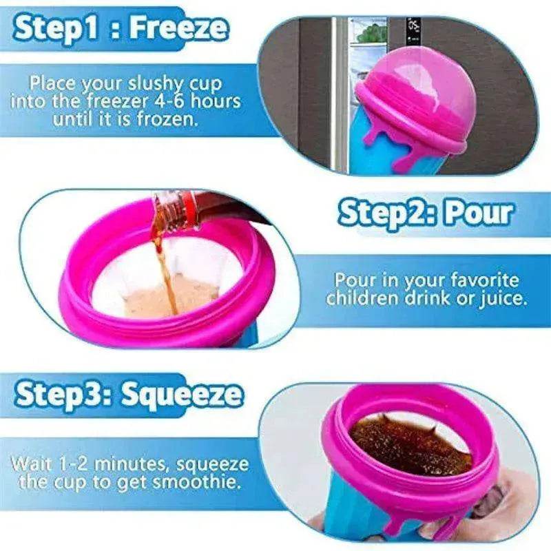 Large Capacity Slushy Cup - Homemade Juice & Smoothie Maker