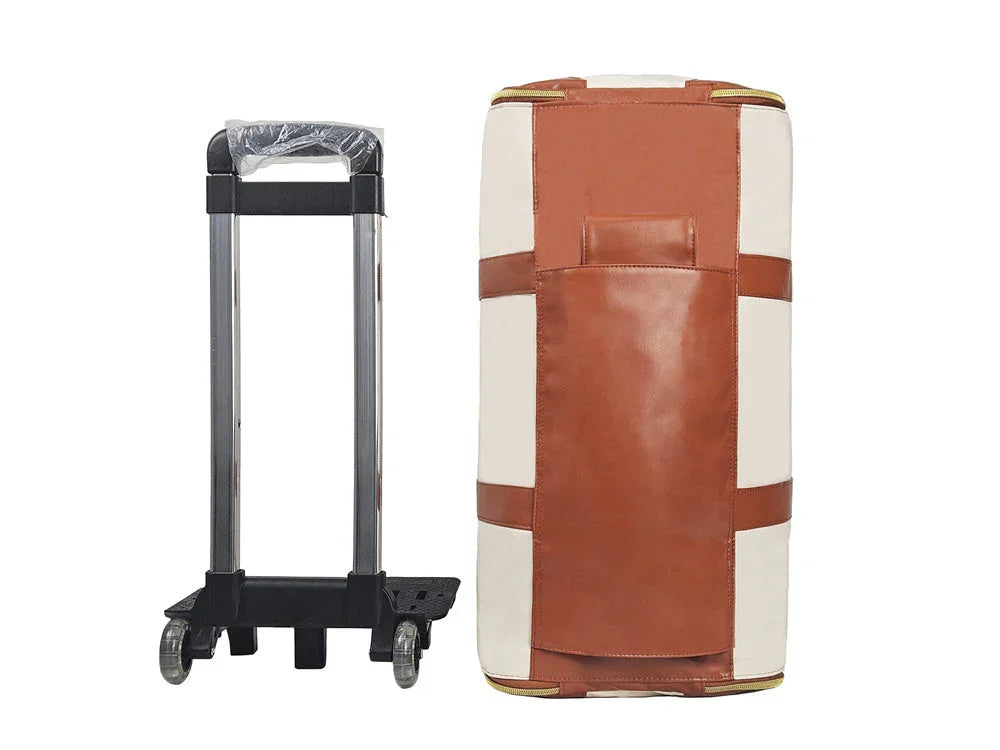 Large Capacity Trolley Travel Bag, Portable Folding Fitness Bag