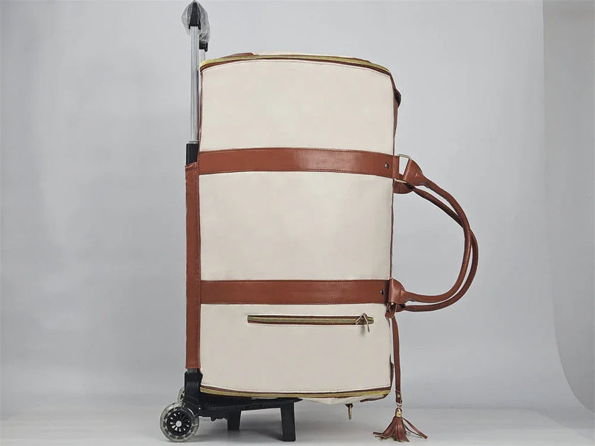 Large Capacity Trolley Travel Bag, Portable Folding Fitness Bag