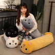 Large Size Cartoon Cat Plush Toys Stuffed Cloth Doll Long Animal Pillow Cushion