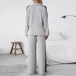 Large Size Casual Suit Women's Sweater Wide Leg Pants Two-piece Set