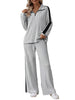Large Size Casual Suit Women's Sweater Wide Leg Pants Two-piece Set