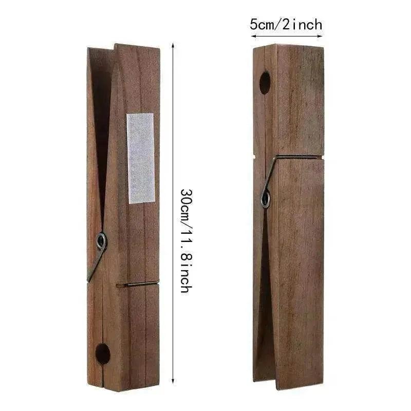 Large Wood Clothespin Bath Towel Holder