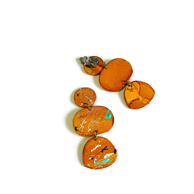 Paint Splash Earrings Handmade