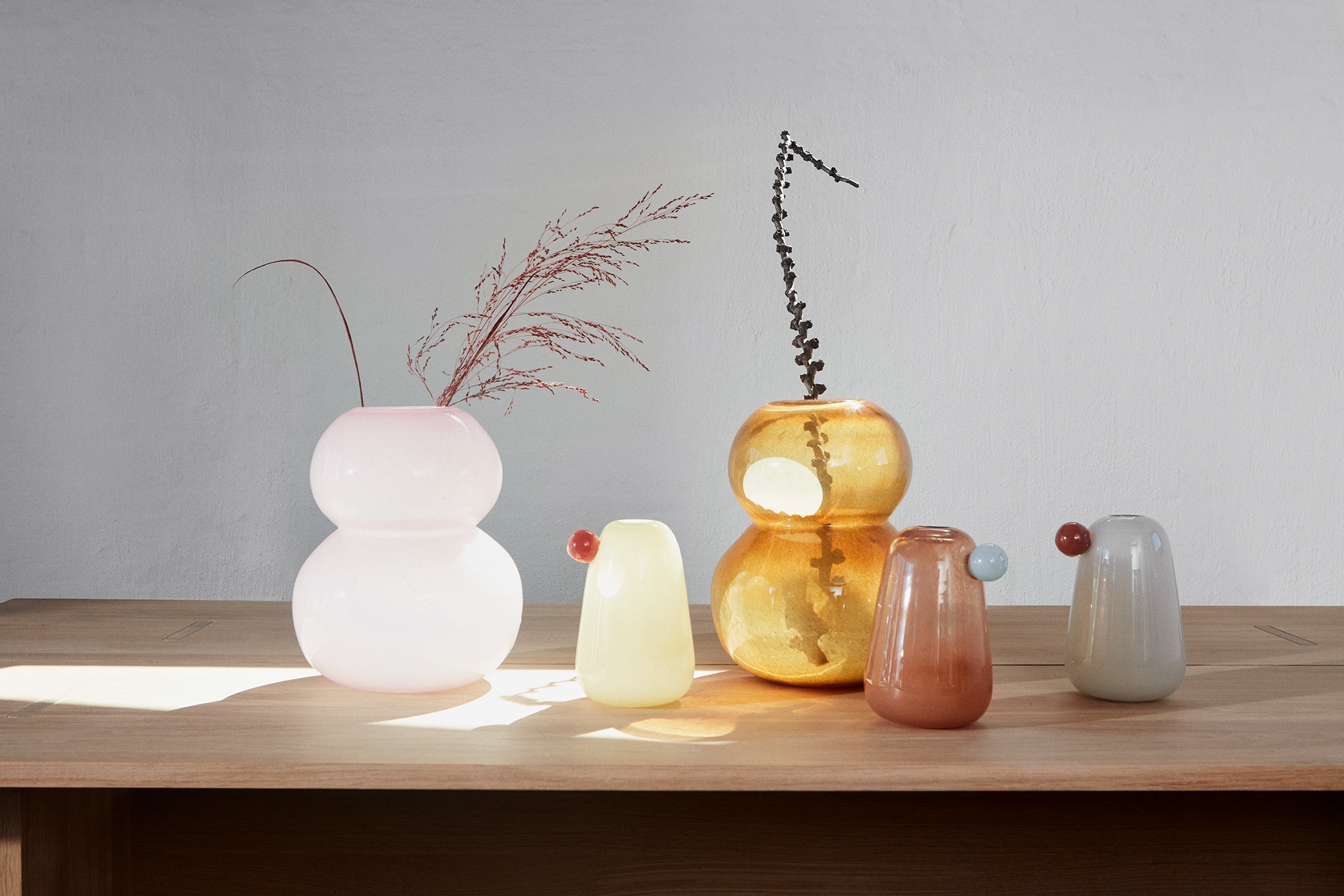 Lasi Vase Large - Amber -Ø25,5 x H30 cm