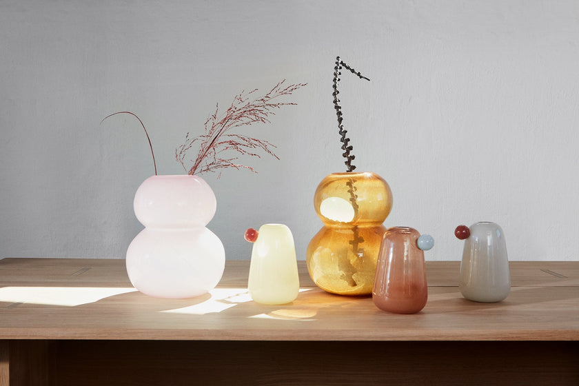Lasi Vase Large - Amber -Ø25,5 x H30 cm