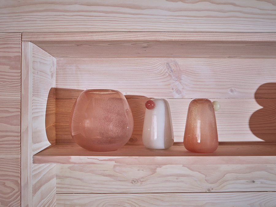 Lasi Vase Medium - Taupe - Ø25 x H21,5 cm