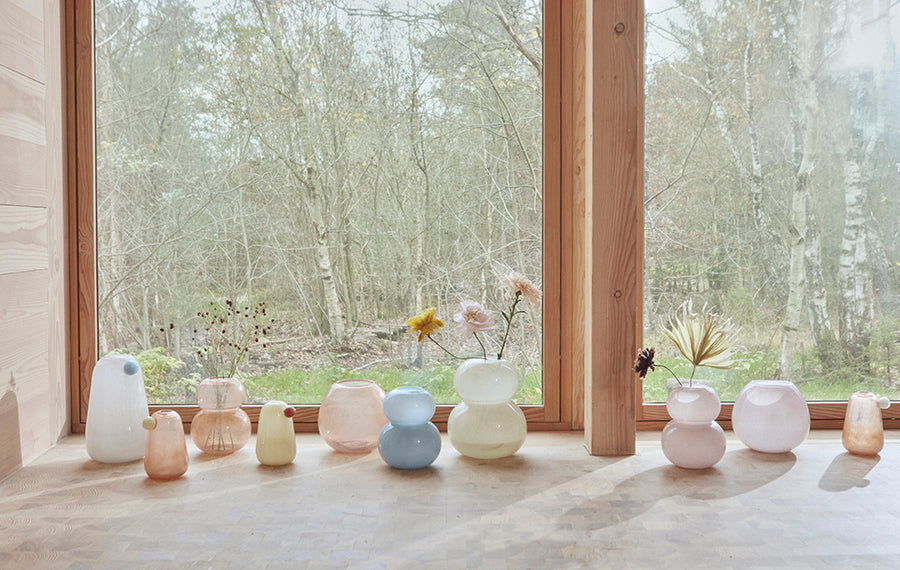 Lasi Vase Medium - Rose - Ø25 x H21,5 cm