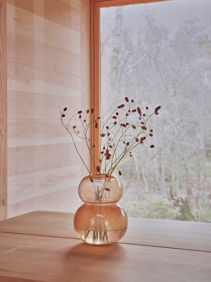 Lasi Vase Small - Taupe - Ø19,5 x H23 cm