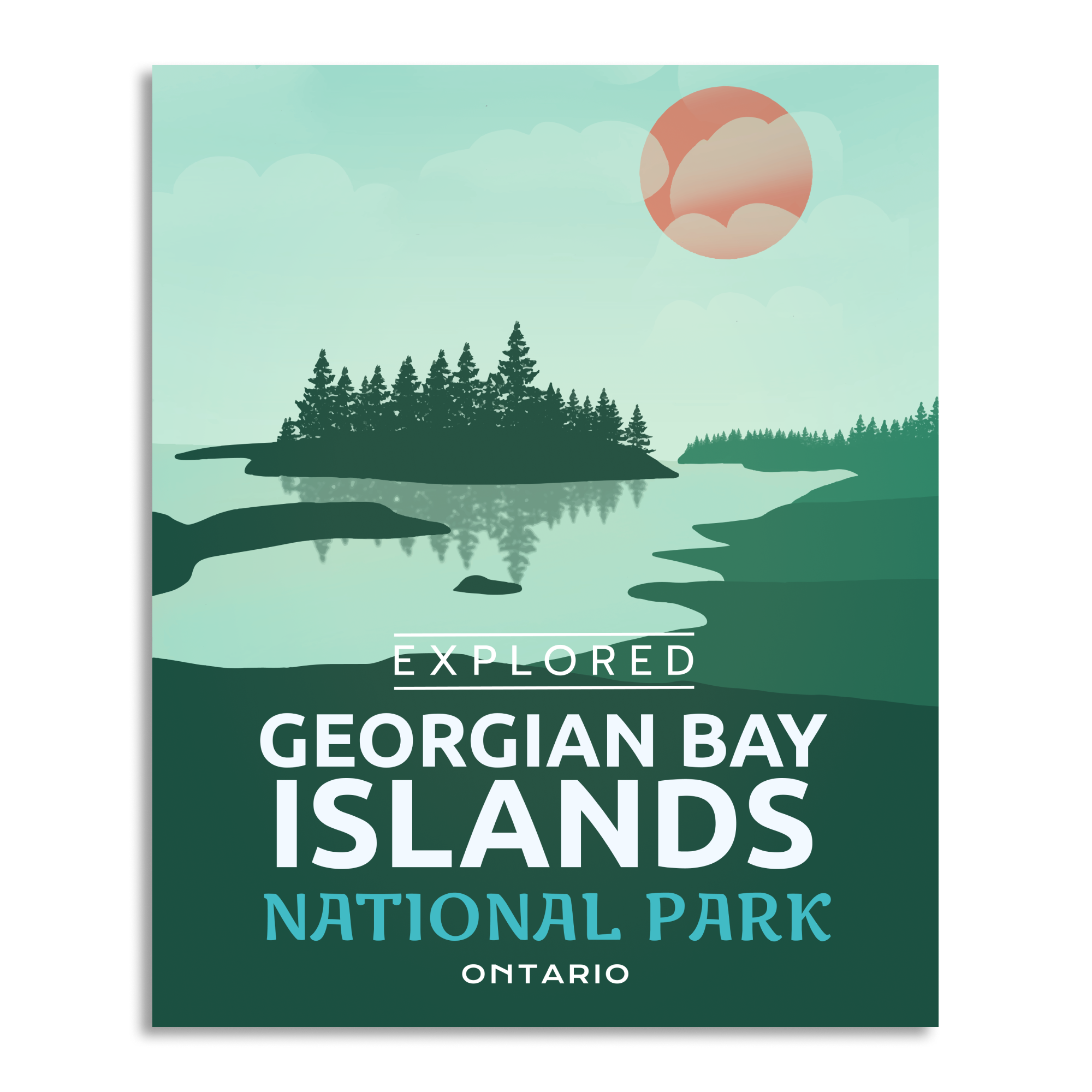 Georgian Bay Islands National Park 'Explored' Poster, Canada Parks