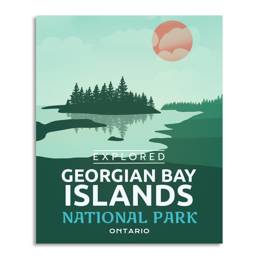 Georgian Bay Islands National Park 'Explored' Poster, Canada Parks