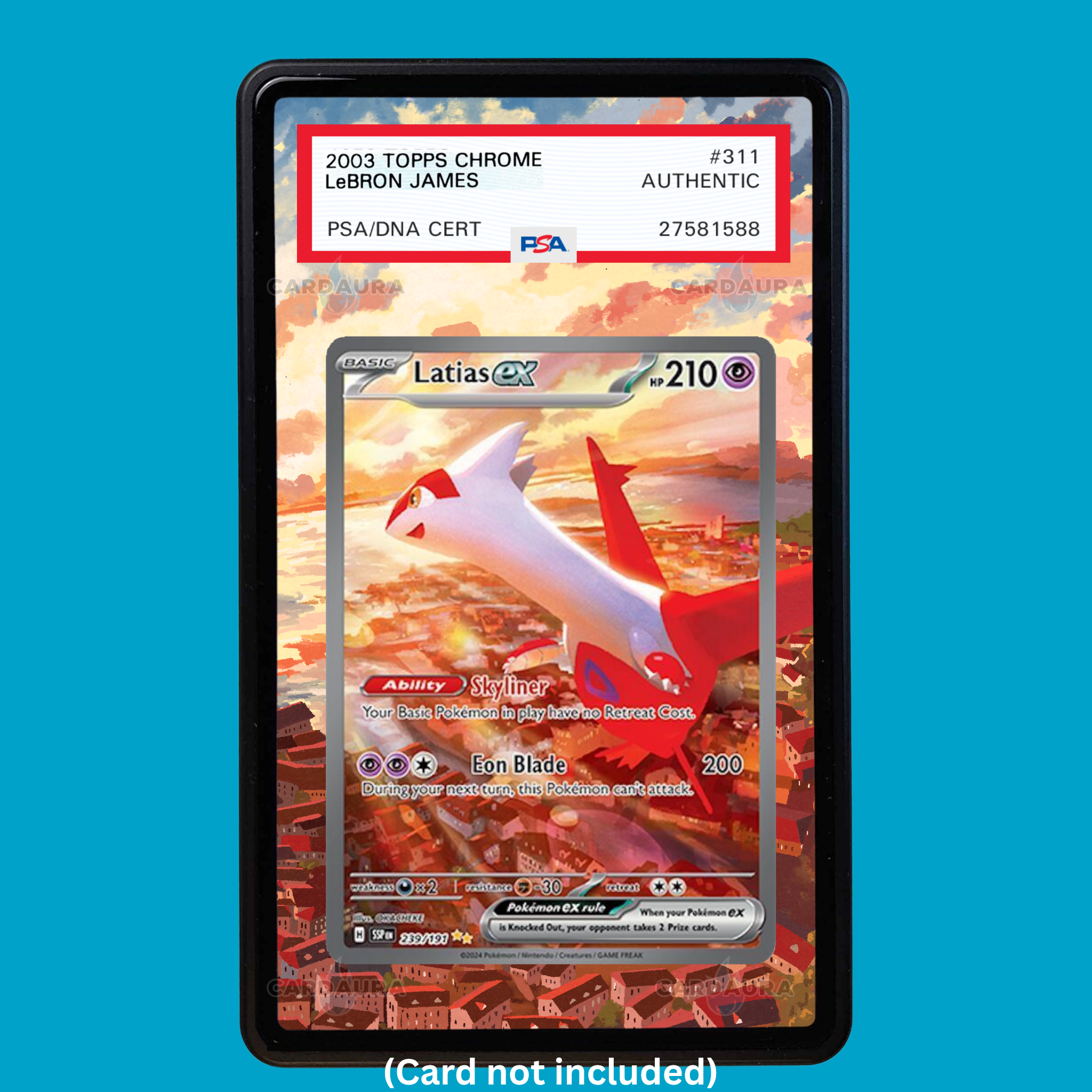 Latias EX 239/191 Surging Sparks (Graded) Display Case