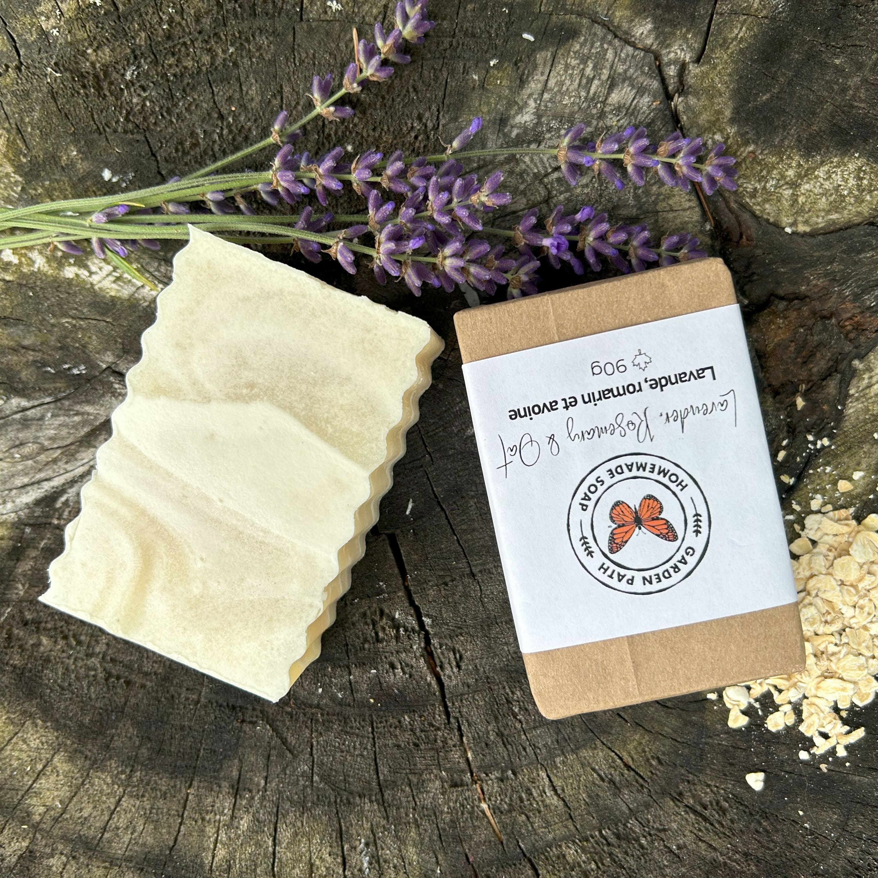 Lavender, Rosemary & Oats Bar Soap | 100% Natural Exfoliating Soap with Essential Oils