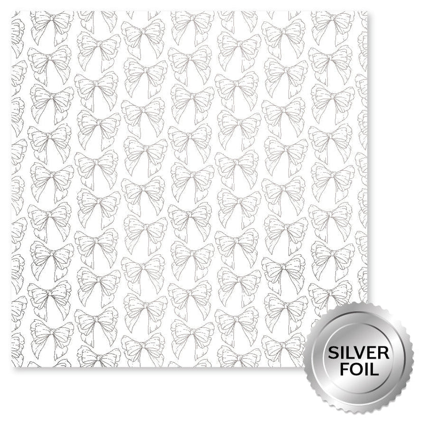 Lavender & Roses Silver Foil E 12x12 Paper (6pc Bulk Pack) 32259