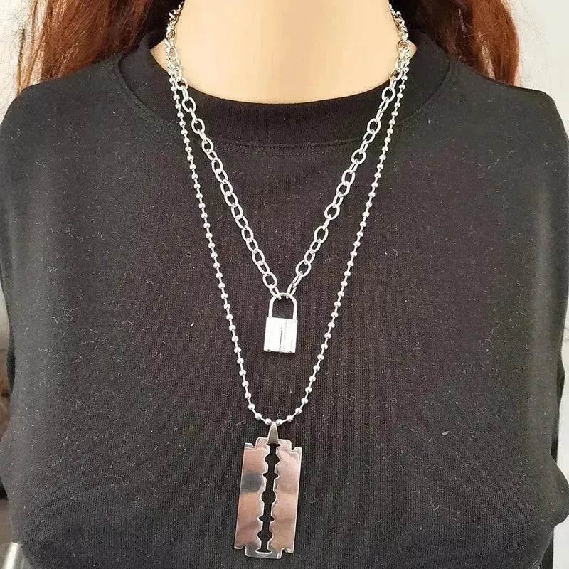 Layered Chains Punk Necklace