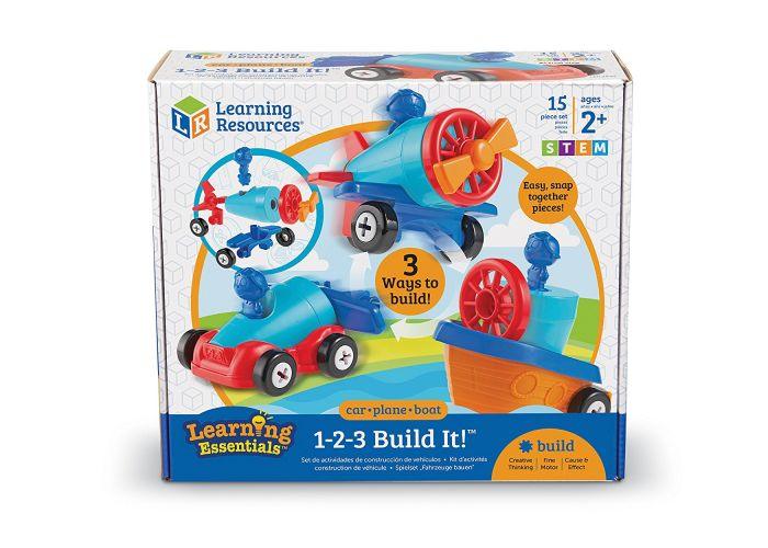Learning Resources - 1-2-3 Build It! Car - Plane - Boat
