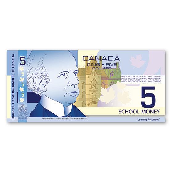 Learning Resources - Canadian Money $5 (100Pcs)