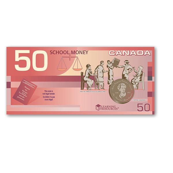 Learning Resources - Canadian Money $50 (50Pcs)