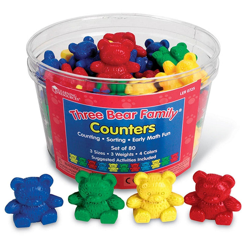 Learning Resources - Three Bear Family Counters(80Pcs)