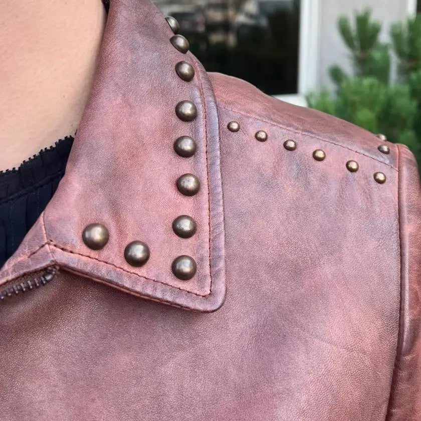 Leather Western Jacket with Fringe