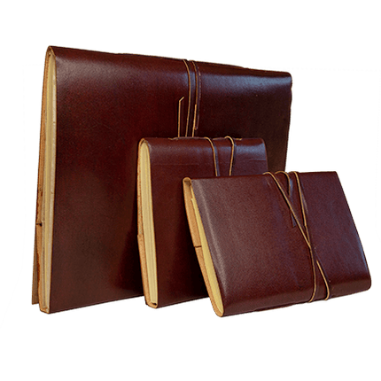 50 Sheets Leatherbound Mixed Media Books