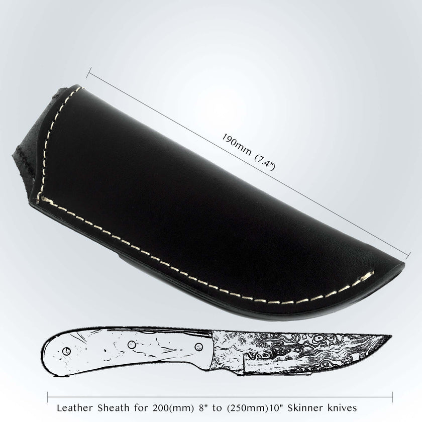 Étui en cuir pour couteau à écorcher