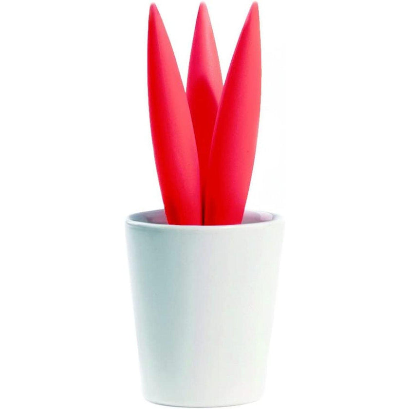 Legnoart - Cereus Trivet With Porcelain Bowl - Red