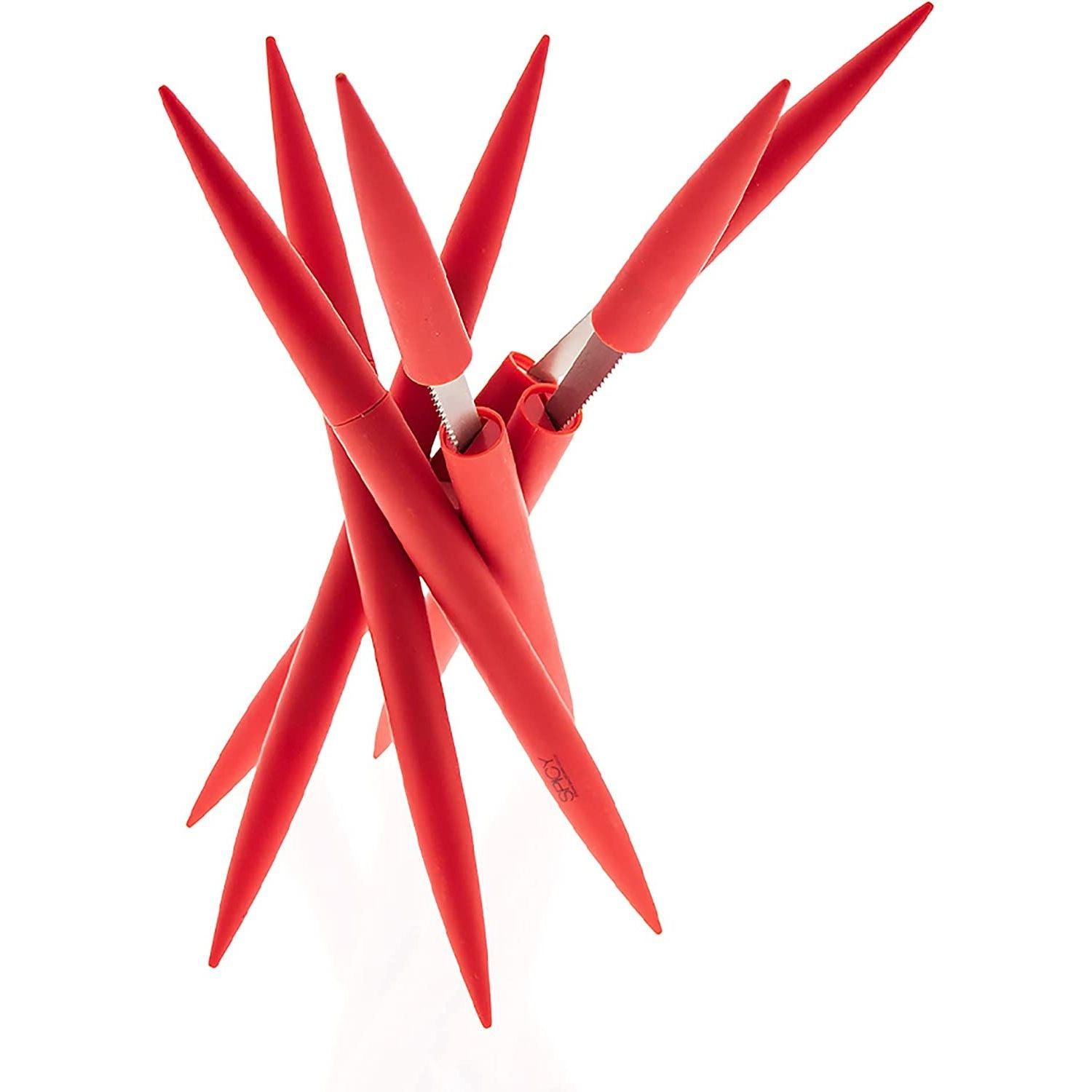 Legnoart - Spicy Steak Knives Set - Red