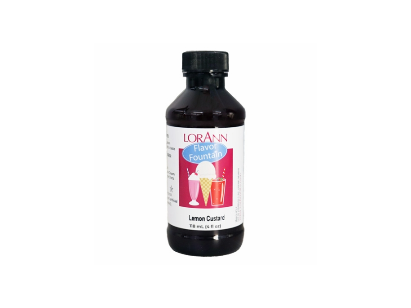 Lemon Custard Flavor Fountain - 4 oz. - 32 oz. - Ice Cream and Beverage Flavors - LorAnn Oils - Canadian Distribution - Ships Free Within Canada on Orders Above CAD $199