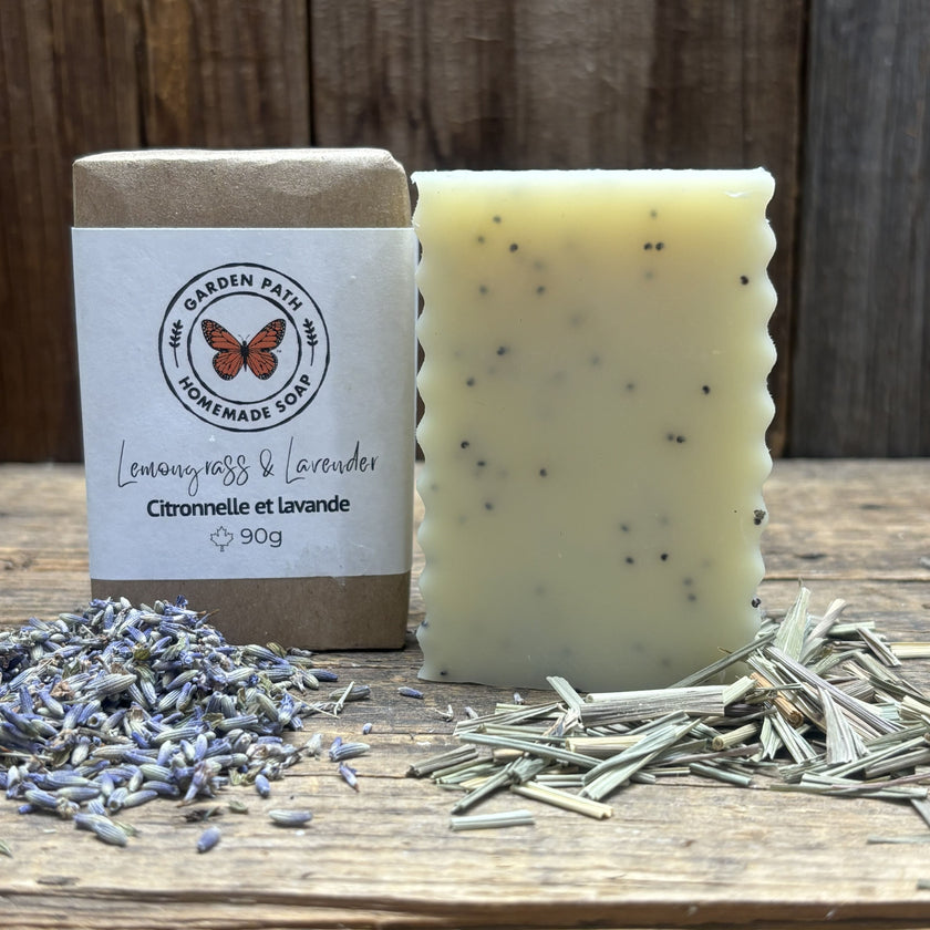 Lemongrass & Lavender Bar Soap | 100% Natural Exfoliating Soap with Essential Oils