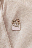 Letter full of flowers Enamel Pin