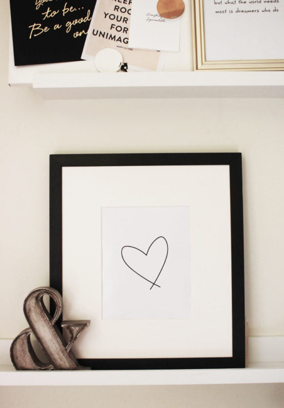 Lewiston Heart (Black Ink)
