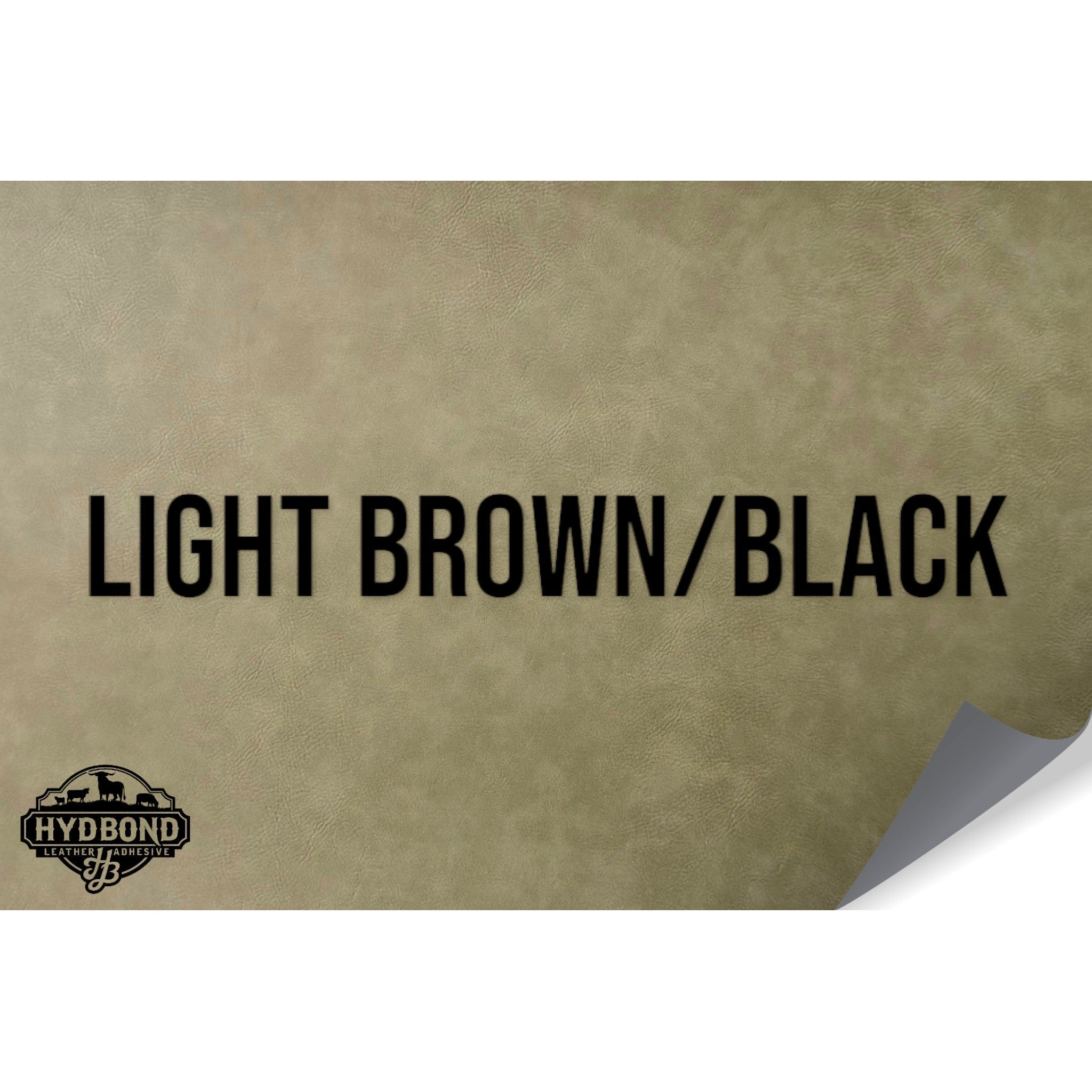 NO ADHESIVE LIGHT BROWN/BLACK LEATHERETTE SHEET (12