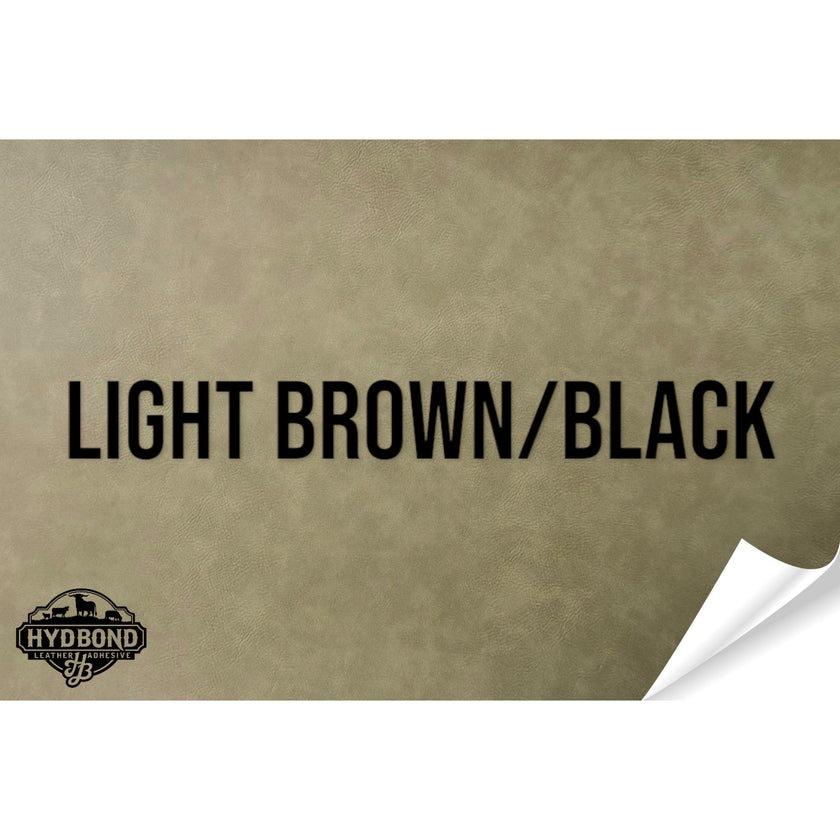 NO ADHESIVE LIGHT BROWN/BLACK HYDBOND STANDARD LEATHERETTE SHEET (12