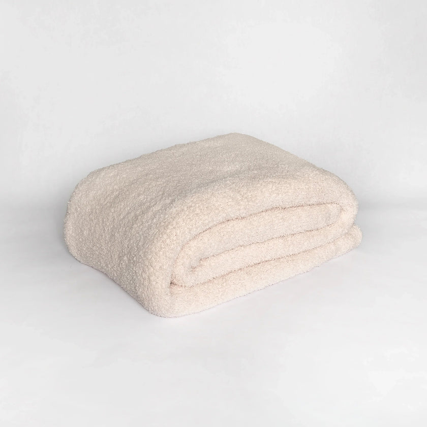Primrose Pink Solid Double Layered Print Extended Throw