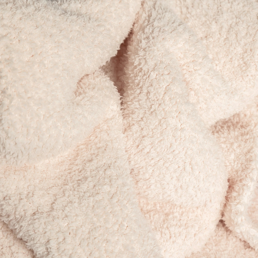 Primrose Pink Solid Double Layered Print Extended Throw