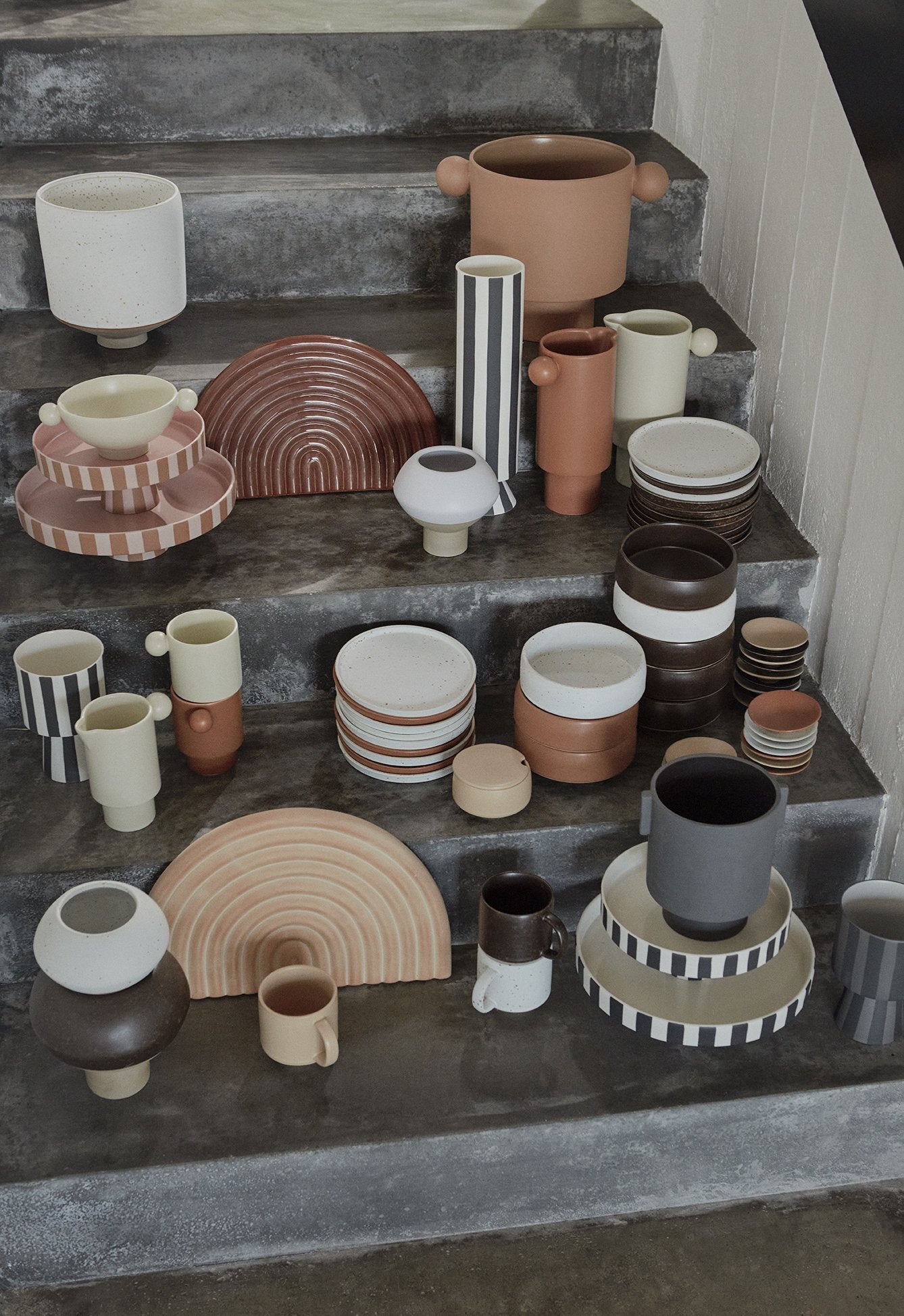 Hagi Mini Vase - White / Light Brown