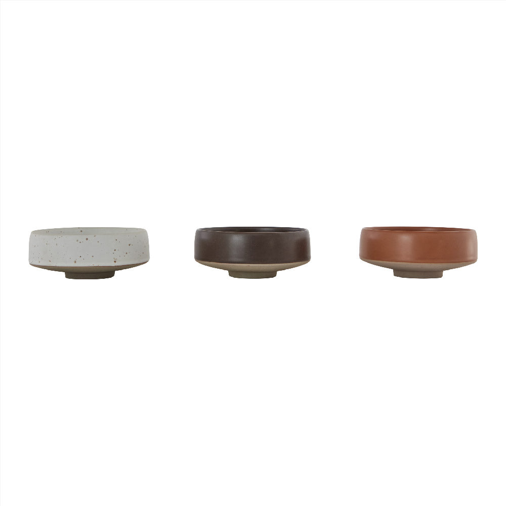 Hagi Bowl Small - White / Light Brown - Ø14 cm