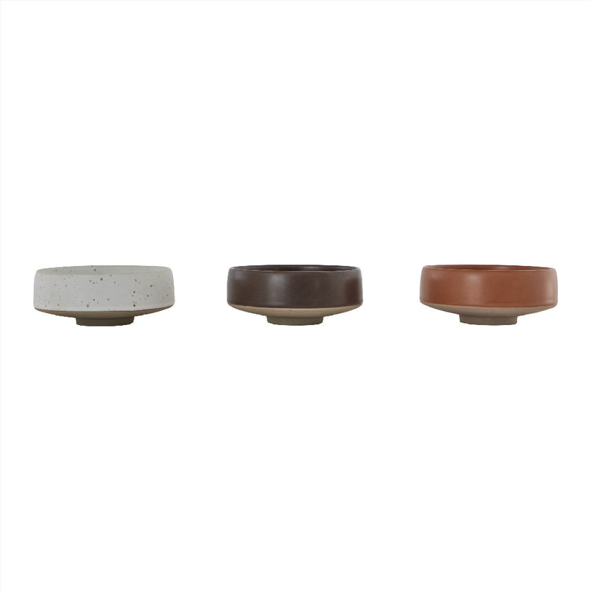 Hagi Bowl Small - White / Light Brown - Ø14 cm