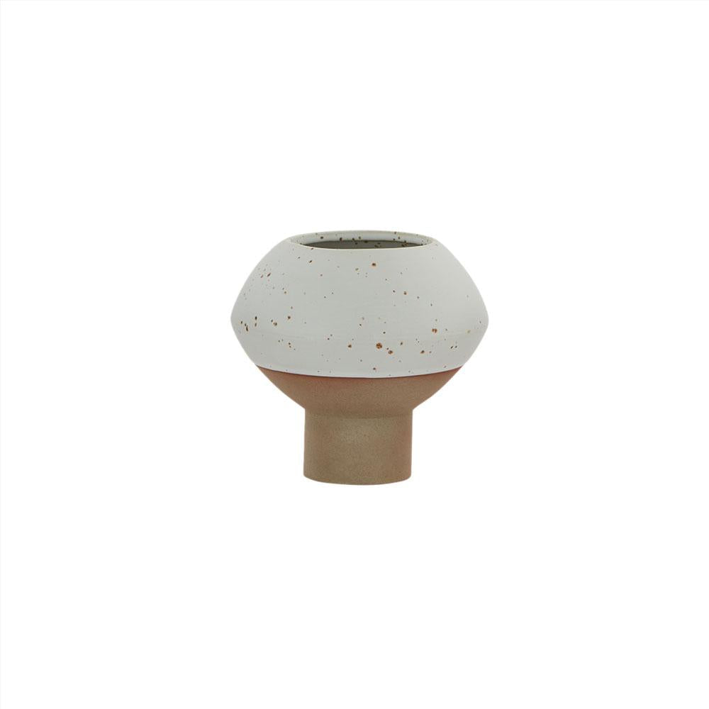 Hagi Mini Vase - White / Light Brown