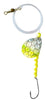 Single Hook Colorado Spinner – Lime Scale Blade Lure