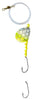 Double Hook Colorado Spinner – Lime Scale Blade Lure