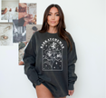 Line Art Prairie Lily Unisex Garment-Dyed Crewneck | Saskatchewan Clothing