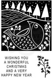 Woodware Clear Singles Lino Cut - Chubby Robin 4 in x 6 in Stamp