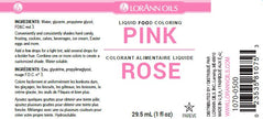 Pink Liquid Food Color - Liquid Food Coloring - 4 oz, 1 Gallon - Canadian Distribution - Ships Free Within Canada on Orders Above CAD $199