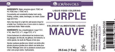 Purple Liquid Food Color - Liquid Food Coloring - 4 oz, 1 Gallon - Ships Free Within Canada on Orders Above CAD $199
