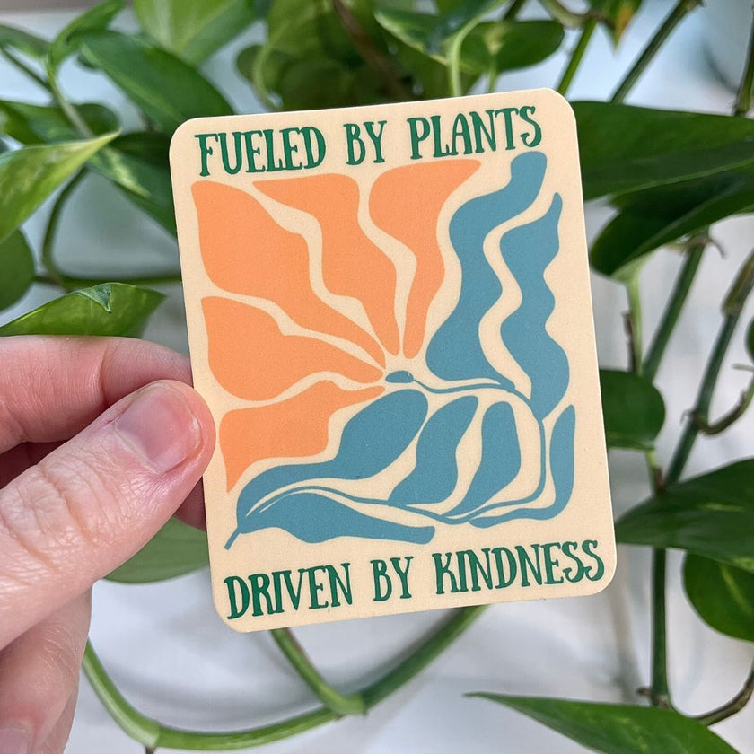 Fueled By Plants - Driven By Kindness, Vegan Sticker