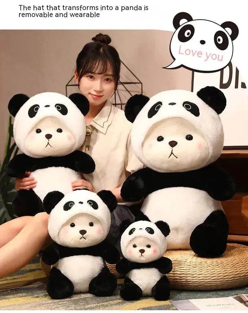 Little Bear Doll Transformation Giant Panda Teddy Plush Toy